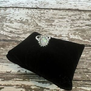 Elegant Silver Opal Ring